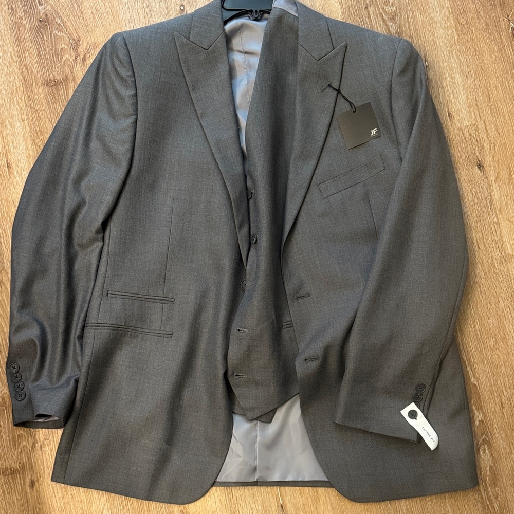 JF J.Ferrar Dark Gray Men's Suit